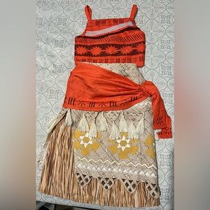 Disney’s Moana Costume for Girls Dress Up/Party (Size 4) Complete Outfit